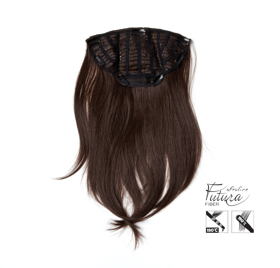 Félparóka sötétbarna szintetikus paróka AFROline