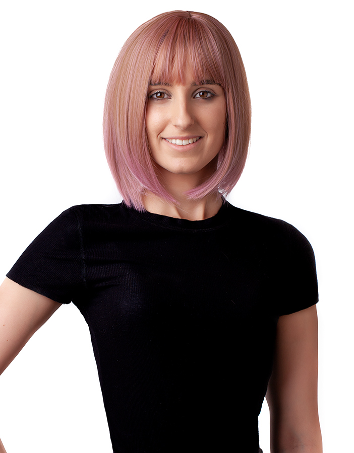 Paróka rosegold rövid AFROline szintetikus paróka