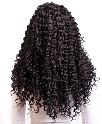 Paróka fekete hosszú AFROline göndör paróka